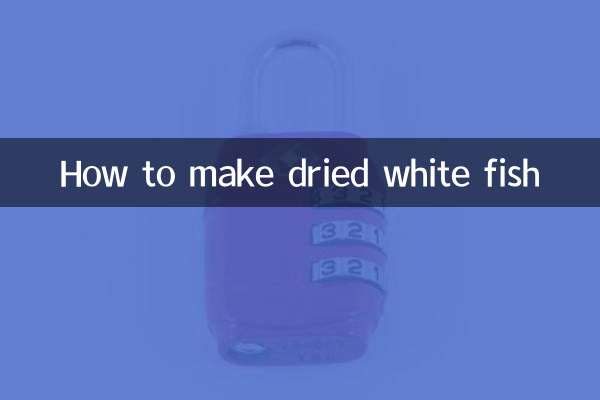 Cómo hacer pescado blanco seco