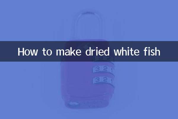 Cómo hacer pescado blanco seco