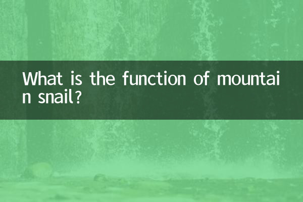 What is the function of mountain snail?