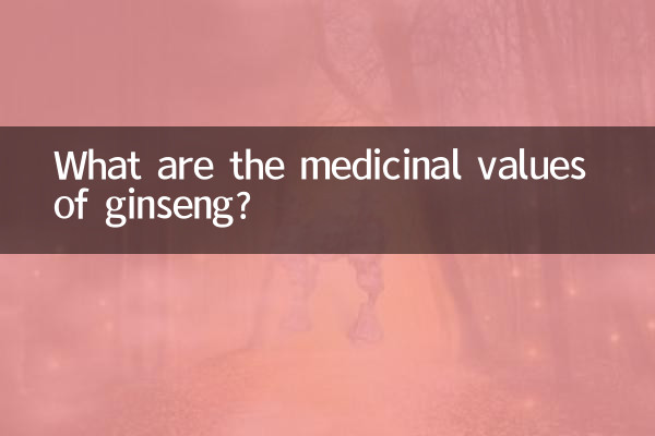 What are the medicinal values of ginseng?