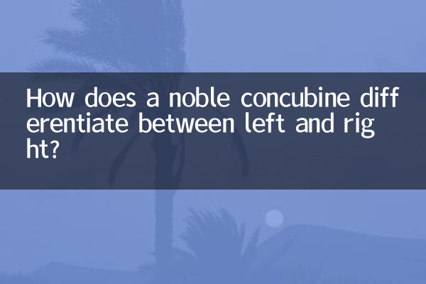 고귀한 첩은 왼쪽과 오른쪽을 어떻게 구별합니까?