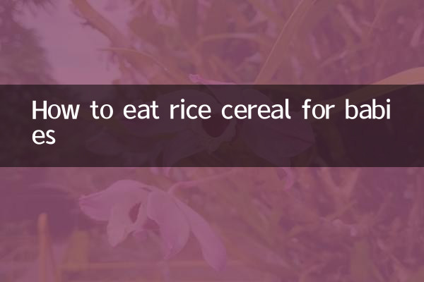 赤ちゃんのライスシリアルの食べ方