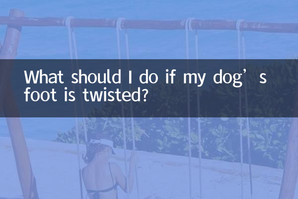 Que dois-je faire si le pied de mon chien est tordu ?