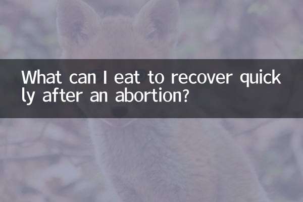 What can I eat to recover quickly after an abortion?