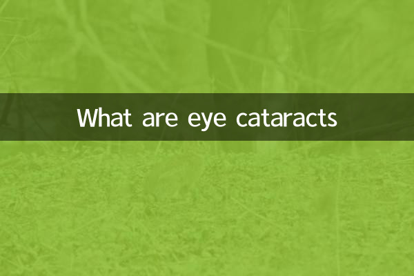Cosa sono le cataratte oculari