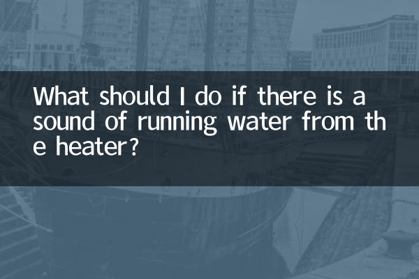 What should I do if there is a sound of running water from the heater?