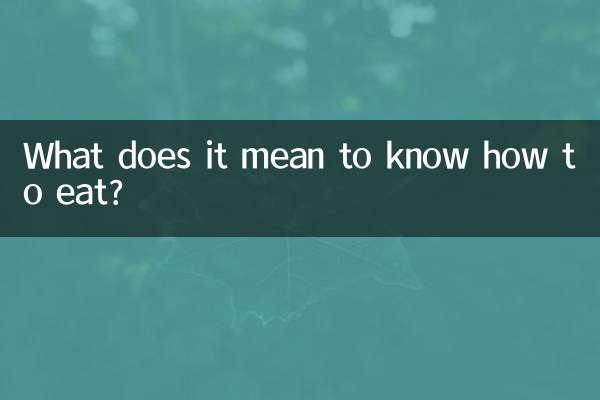 دانستن نحوه غذا خوردن به چه معناست؟