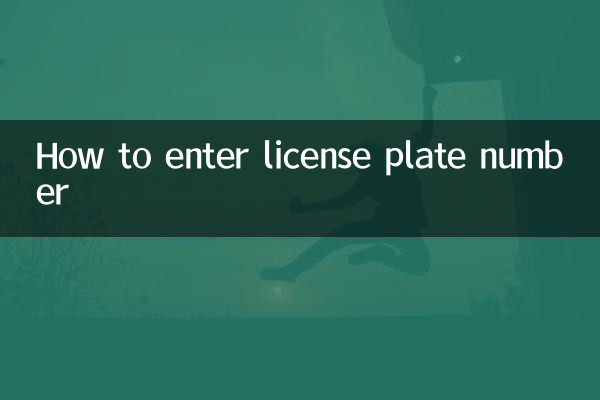 车牌号怎么输入
