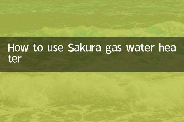 So verwenden Sie den Sakura-Gaswarmwasserbereiter