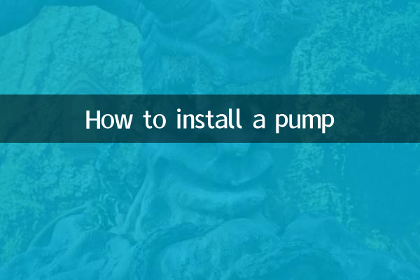 펌프 설치 방법