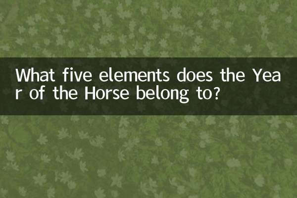 ঘোড়ার বছর কোন পাঁচটি উপাদানের অন্তর্গত?