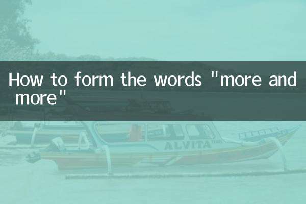 Comment former les mots « de plus en plus »