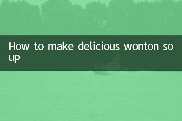 Come preparare una deliziosa zuppa di wonton