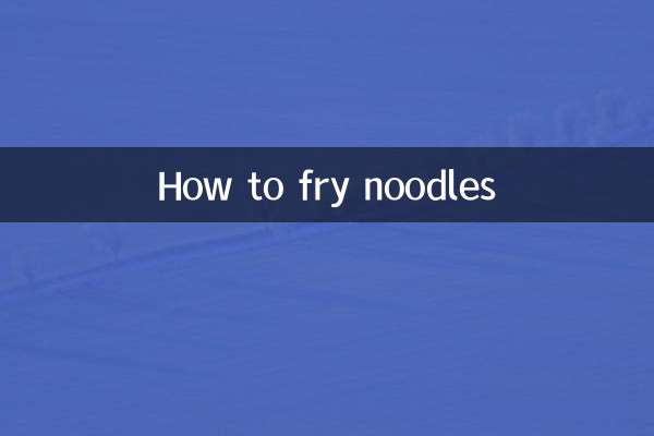 Cómo freír fideos