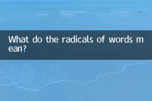 Cosa significano i radicali delle parole?
