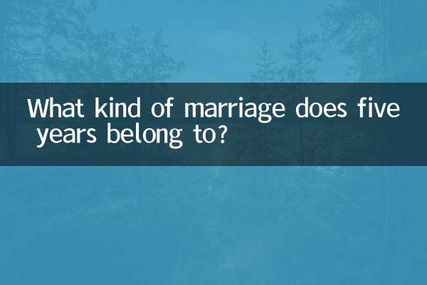 What kind of marriage does five years belong to?