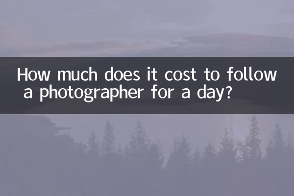 하루 동안 사진가를 따라가는 데 비용이 얼마나 드나요?