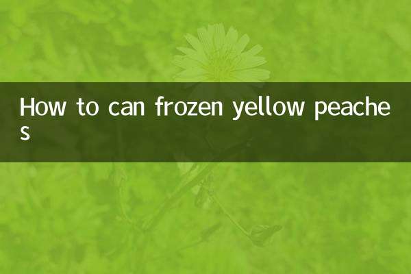 So konservieren Sie gefrorene gelbe Pfirsiche