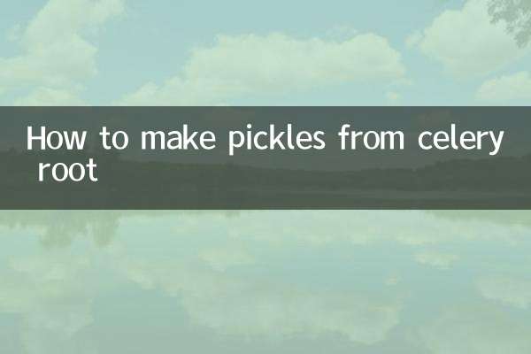 How to make pickles from celery root