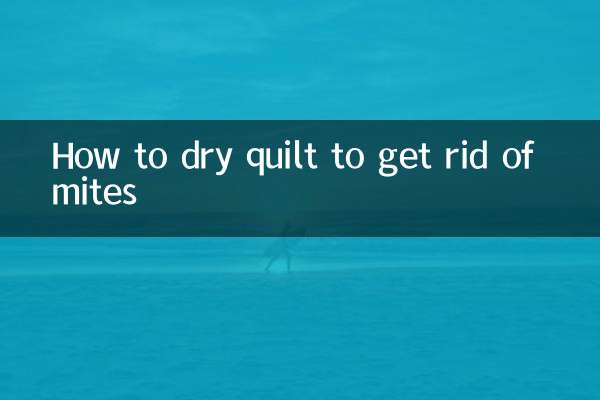 How to dry quilt to get rid of mites