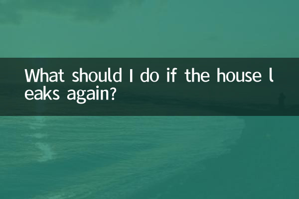 What should I do if the house leaks again?