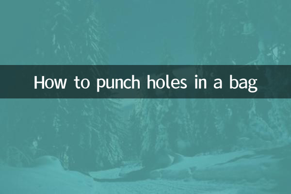 बैग में छेद कैसे करें