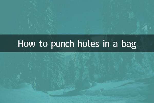 가방에 구멍을 뚫는 방법
