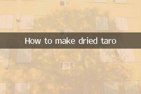 Cómo hacer taro seco