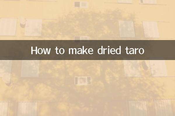 Cómo hacer taro seco