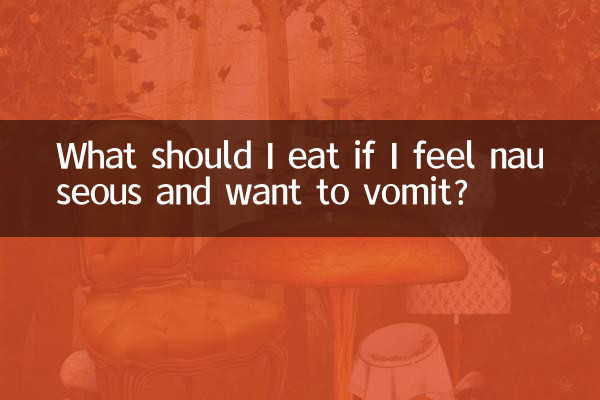 ¿Qué debo comer si tengo náuseas y quiero vomitar?