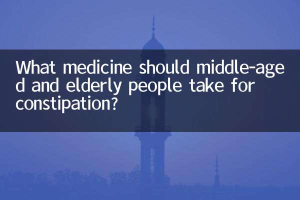 Quels médicaments les personnes d'âge moyen et les personnes âgées doivent-elles prendre contre la constipation ?