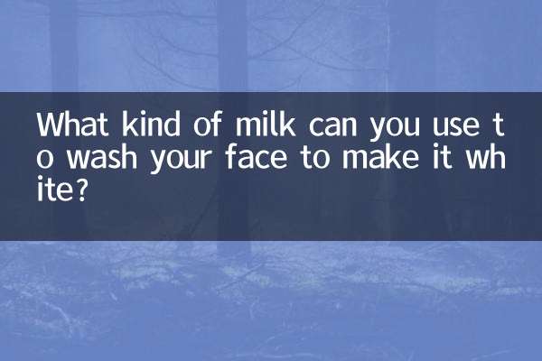Che tipo di latte puoi usare per lavarti il viso per renderlo bianco?