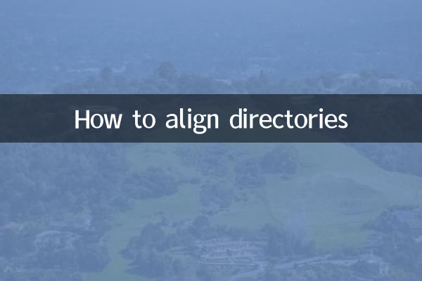 Come allineare le directory