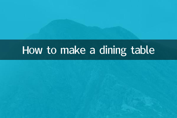 Как сделать обеденный стол