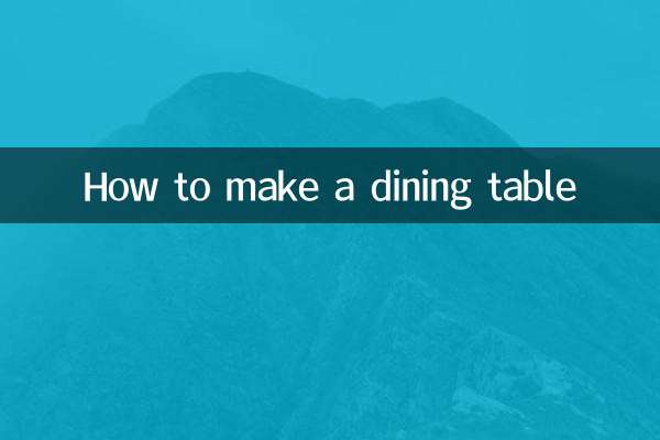 Wie man einen Esstisch baut