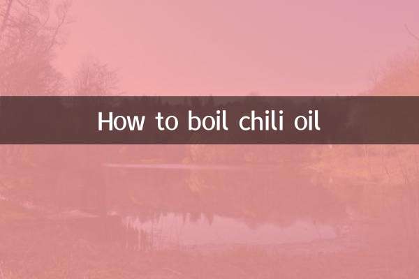 How to boil chili oil