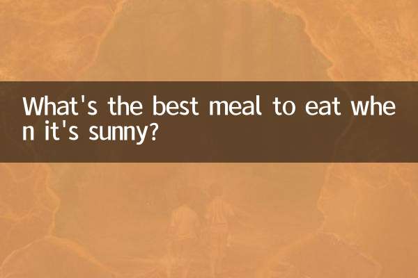 Was isst man am besten, wenn die Sonne scheint?