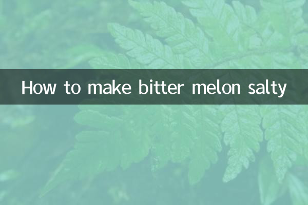 Como tornar o Melon Bitter Melon Salty