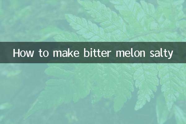Wie man bittere Melone salzig macht