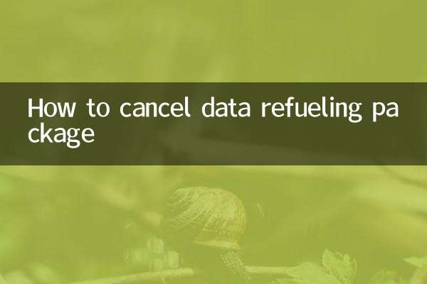 Cómo cancelar el paquete de repostaje de datos