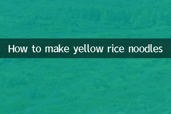 Comment faire des nouilles de riz jaune