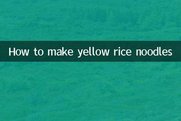Comment faire des nouilles de riz jaune