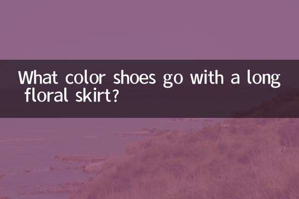 Di che colore sono le scarpe da abbinare a una gonna lunga a fiori?