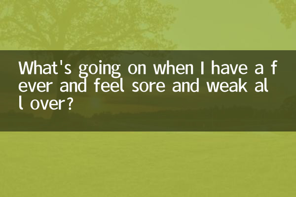 جب مجھے بخار ہوتا ہے اور میں کیا ہو رہا ہے اور ہر طرف زخم اور کمزور محسوس ہوتا ہے؟