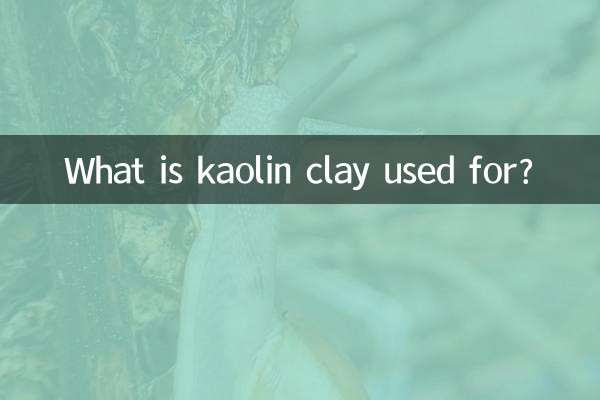 What is kaolin clay used for?