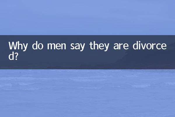 ¿Por qué los hombres dicen que están divorciados?