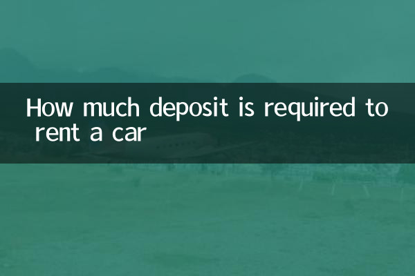 Quanto depósito é necessário para alugar um carro