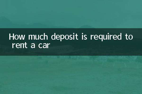 Quanto depósito é necessário para alugar um carro