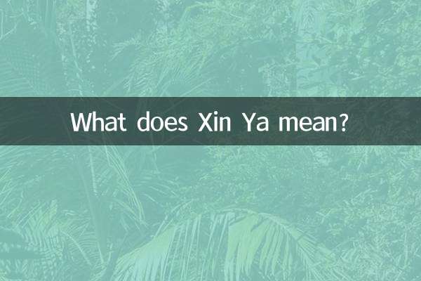 Cosa significa Xin Ya?