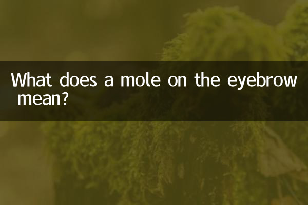 眉毛のほくろにはどんな意味があるのでしょうか？